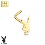 14 Karat Gold Nasen Piercing Playboy Bunny