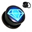 Motiv Plug - Gewinde - Diamant - Blau