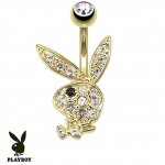 14 Karat Gold Bauchnabel Piercing Playboy Bunny