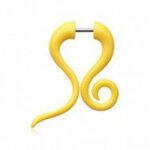 Fake Taper - Kunststoff - Elegant Swirl - Gelb