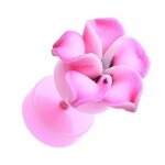 Blumen Fake Plug - Kunststoff - Hawaiian Plumeria - Pink