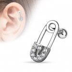 Tragus Ohr Piercing Cartilage - Safety Pin