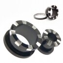 Black Titanium Plated Flesh Tunnel