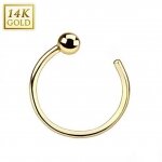 14 Karat Gold Nasen Piercing Ring