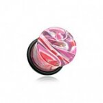 Classic Plug - Kunststoff - Single Flared - Swirls Pink Lila