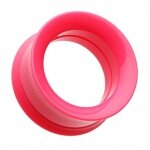 Flesh Tunnel - Smooth Flared - Gewinde - Kunststoff - Pink