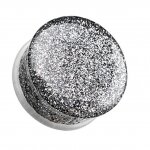 Glitter Plug - Single Flared - Kunststoff - Silver