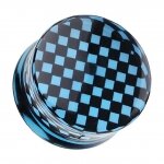 Silhouette Plug - Checker - Blau