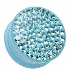 Kristall Plug - Kunststoff - Single Flared - Aqua
