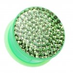 Kristall Plug - Kunststoff - Single Flared - Grün