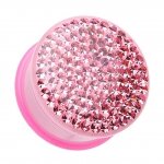 Kristall Plug - Kunststoff - Single Flared - Pink