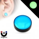 Magnet Fake Plug - Kunststoff - Blau - Glow in the Dark