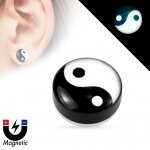 Magnet Fake Plug - Kunststoff - Yin Yang - Glow in the Dark