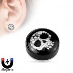Magnet Fake Plug - Kunststoff - Floral Skull