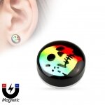 Magnet Fake Plug - Kunststoff - Rainbow Skull