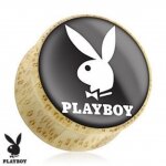 Playboy - Motiv Plug - Holz - Playboy Bunny Weiß