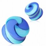 Glas Plug - Twist - Blau Hellblau