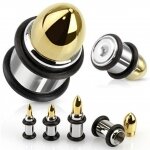 Plug - Stahl - Patronenkugel - Gold