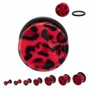 Motiv Plug - O-Ring - Leopard - Rot